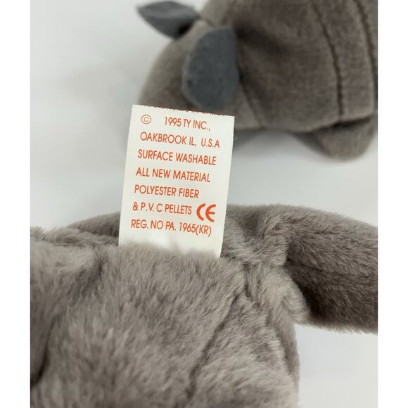 Ty Beanie Babies Bundle (2pcs) Of Tank The Armadillo - Picture 8 of 11